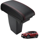 Armsteun met Opbergvak & USB voor Peugeot 2008 (2013-2019) - Rood