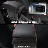 Armsteun met Opbergvak & USB voor Peugeot 2008 (2013-2019) - Rood