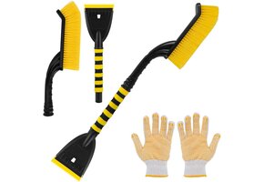 IJskrabber & Sneeuwborstel met Handschoen - Afneembaar 67cm - 62% Korting!