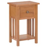 vidaXL Eikenhout Bijzettafel met Lade 55cm - 70% Korting