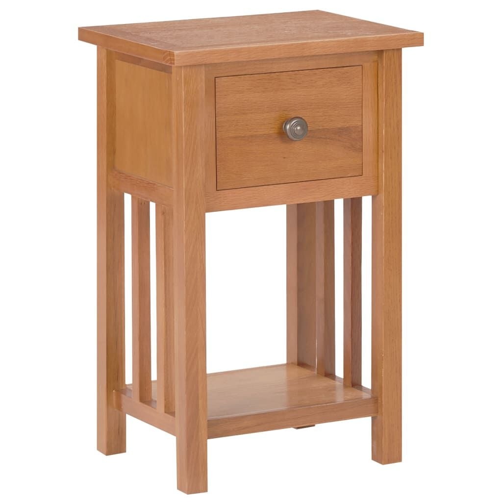vidaXL Eikenhout Bijzettafel met Lade 55cm - 70% Korting