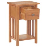 vidaXL Eikenhout Bijzettafel met Lade 55cm - 70% Korting