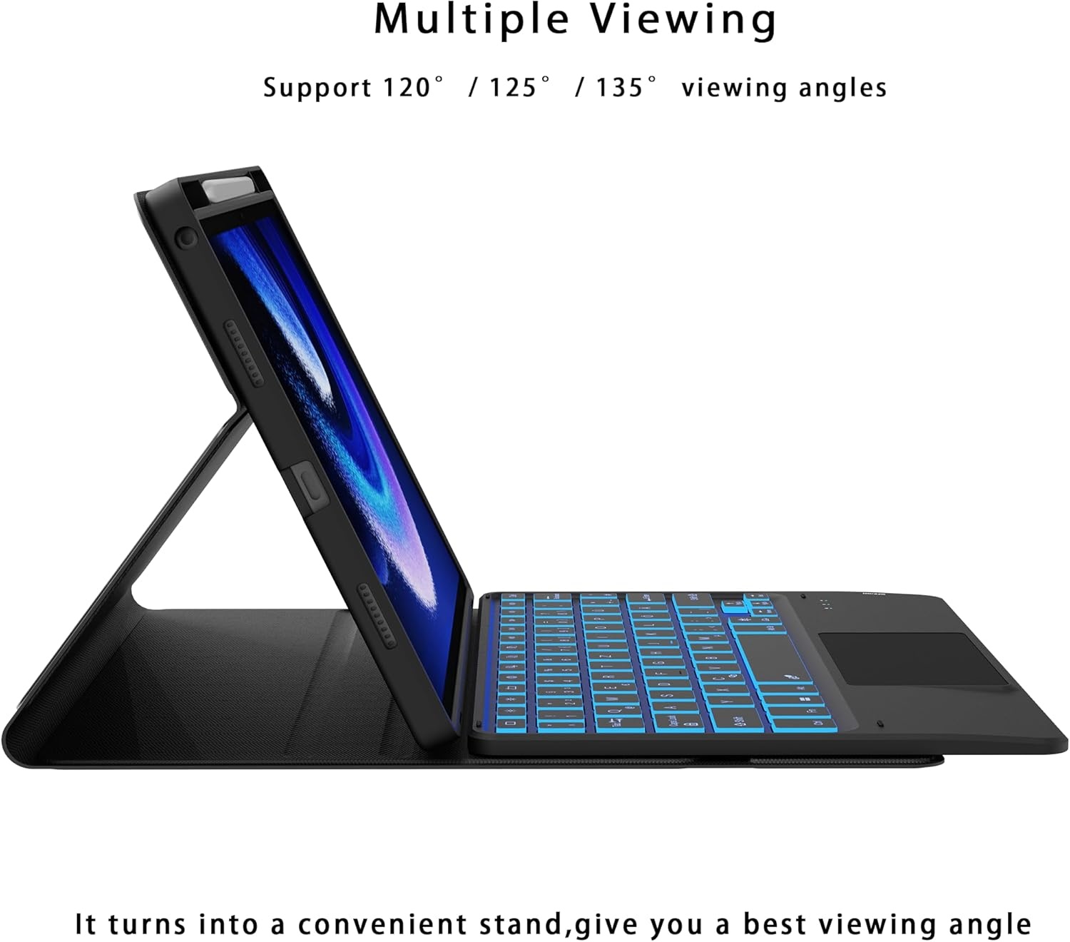ROOFEI Toetsenbordhoes QWERTZ met Touchpad voor Xiaomi Pad 6/6 Pro (Zwart) - 29% Korting!