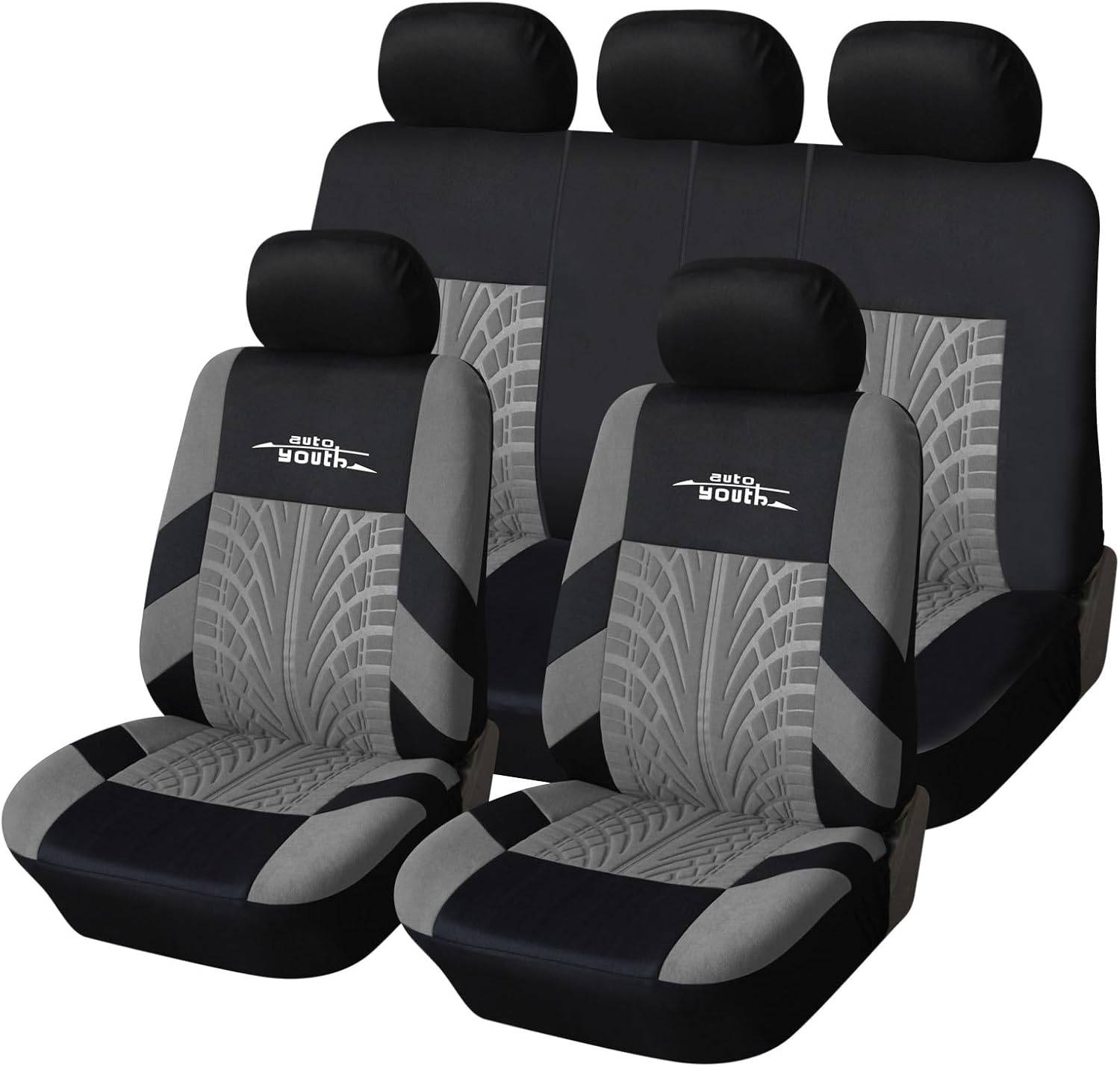 Universele AUTOYOUTH Autostoelhoezen Set - Grijs (29% Korting)