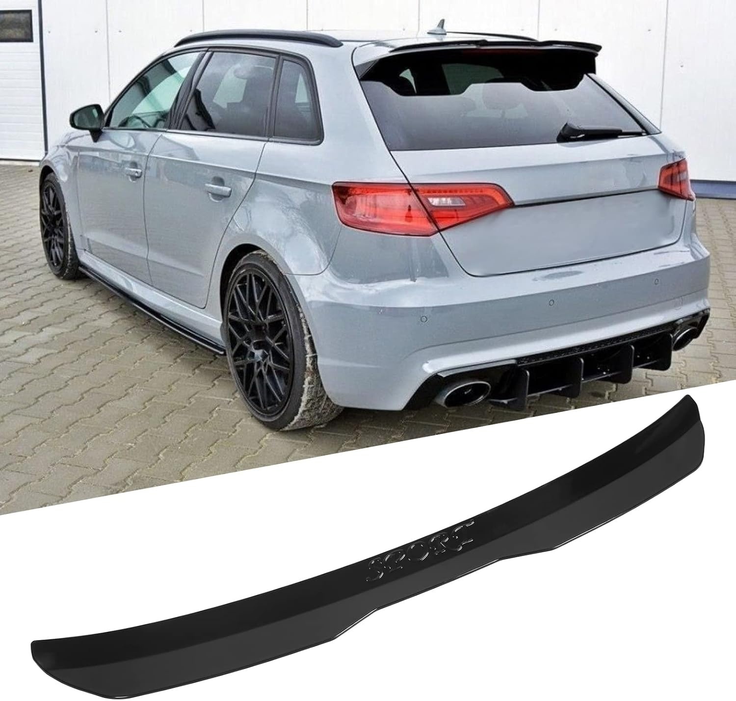 Universele Glans Zwarte Achterspoiler (ABS) - 29% Korting!
