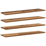 Boekenplank Bord (4 stuks) Bruin 80x20 cm - Bewerkt Hout | 33% Korting