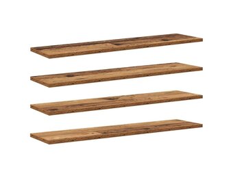 Boekenplank Bord (4 stuks) Bruin 80x20 cm - Bewerkt Hout | 33% Korting