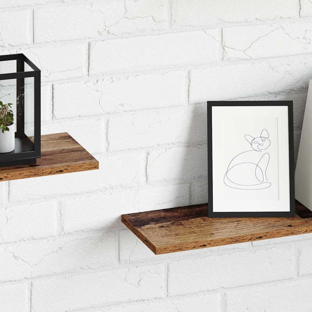 Boekenplank Bord (4 stuks) Bruin 80x20 cm - Bewerkt Hout | 33% Korting