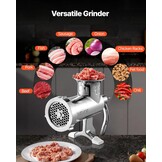RVS Handmatige Vleesmolen met Worststopper - 29% Korting