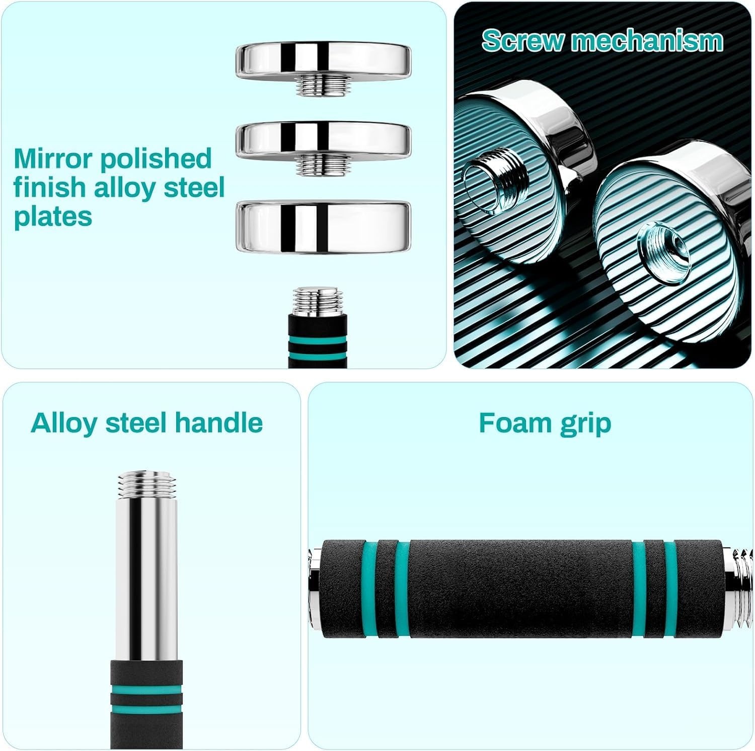 Verstelbare Halters (2x 5/10/15 kg) - Ruimtebesparend & Comfortabel Trainen
