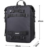 Waterdichte Motorfiets Staarttas 30L - Zwart (29% Korting)