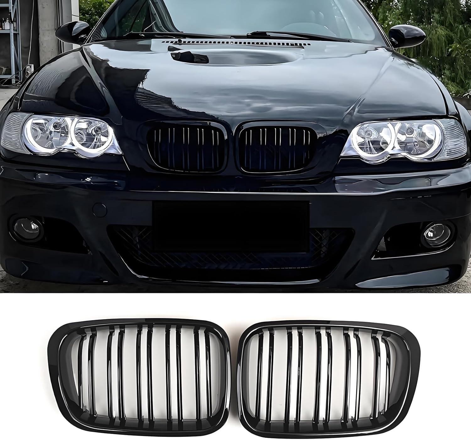 Zwarte Glanzende Radiatorgrill BMW 2 Serie F22/F23 - 29% Korting