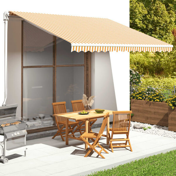 Luifel Vervangingsdoek Geel/Wit 4x3.5m (34% Korting)