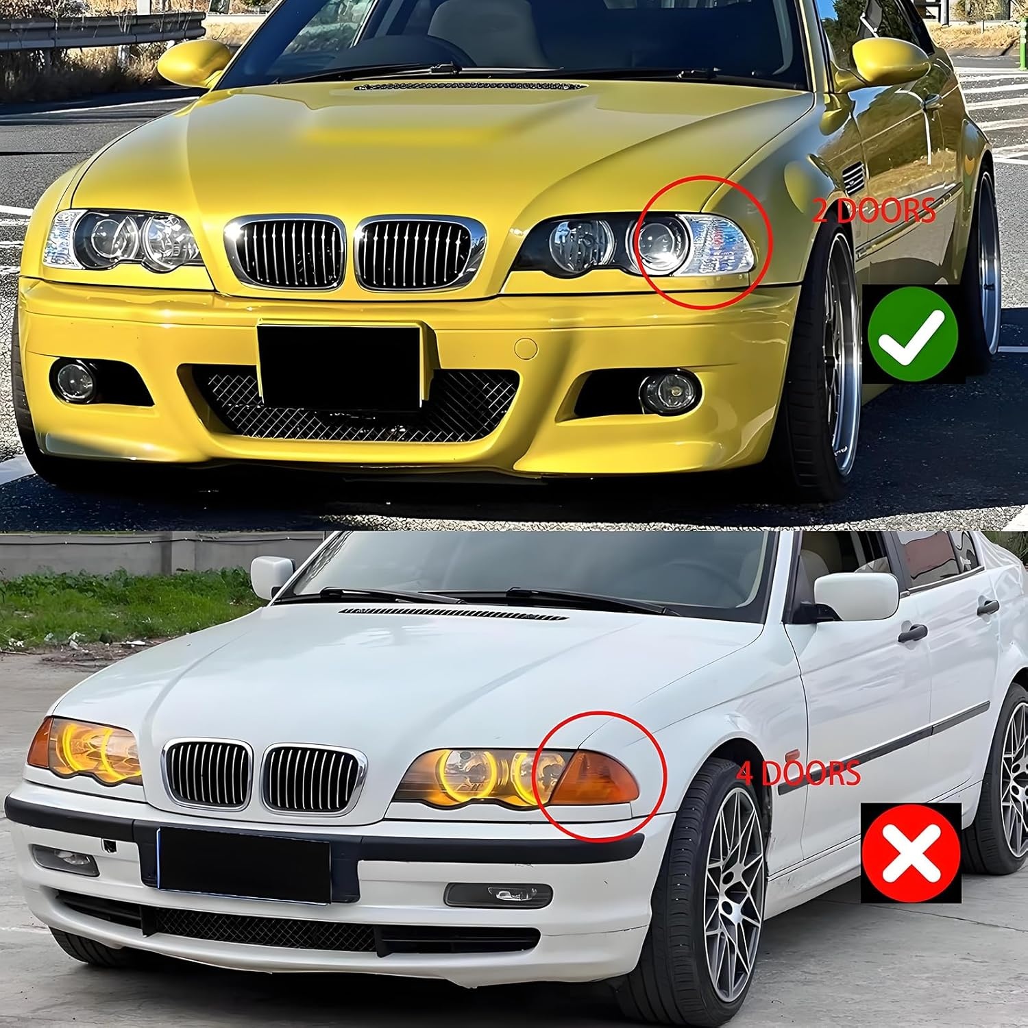 Zwarte Glanzende Radiatorgrill BMW 2 Serie F22/F23 - 29% Korting