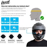 Westt Torque X Klaphelm Motorfietshelm Mat Grijs - 29% Korting