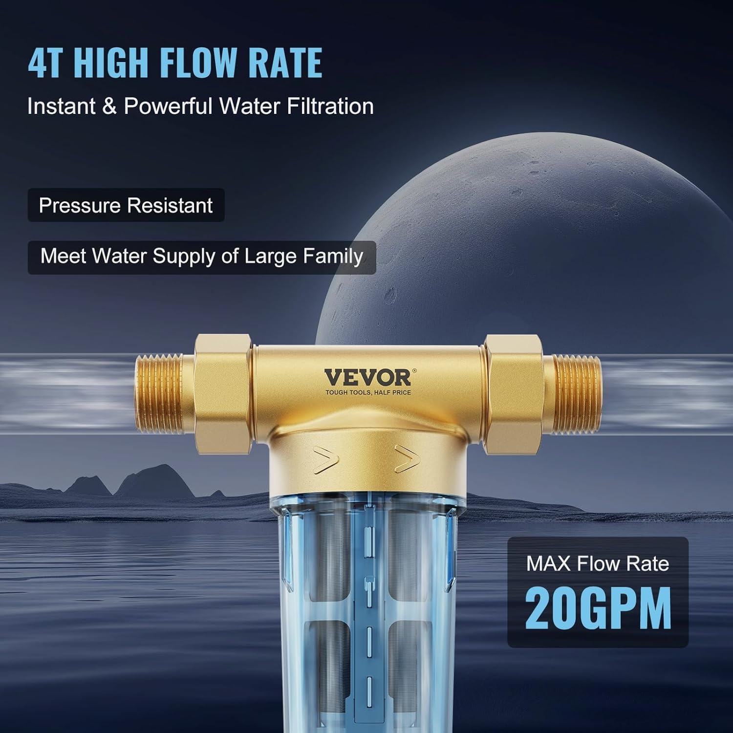 VEVOR Bronwater Filter: 40 Micron, 4T/H Debiet - 33% Korting!