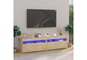 2x TV-meubel met LED, Sonoma Eiken, 75x35x40 cm - 34% Korting