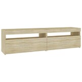 2x TV-meubel met LED, Sonoma Eiken, 75x35x40 cm - 34% Korting