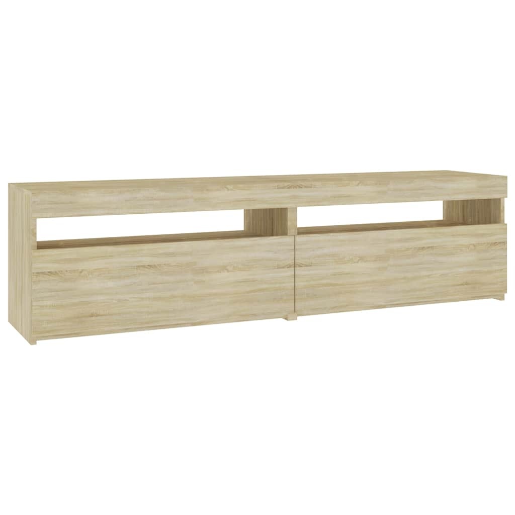 2x TV-meubel met LED, Sonoma Eiken, 75x35x40 cm - 34% Korting