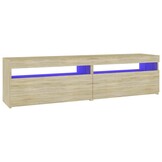 2x TV-meubel met LED, Sonoma Eiken, 75x35x40 cm - 34% Korting