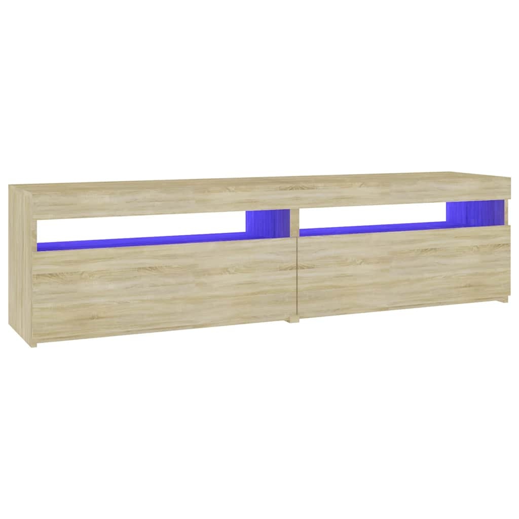 2x TV-meubel met LED, Sonoma Eiken, 75x35x40 cm - 34% Korting