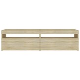 2x TV-meubel met LED, Sonoma Eiken, 75x35x40 cm - 34% Korting