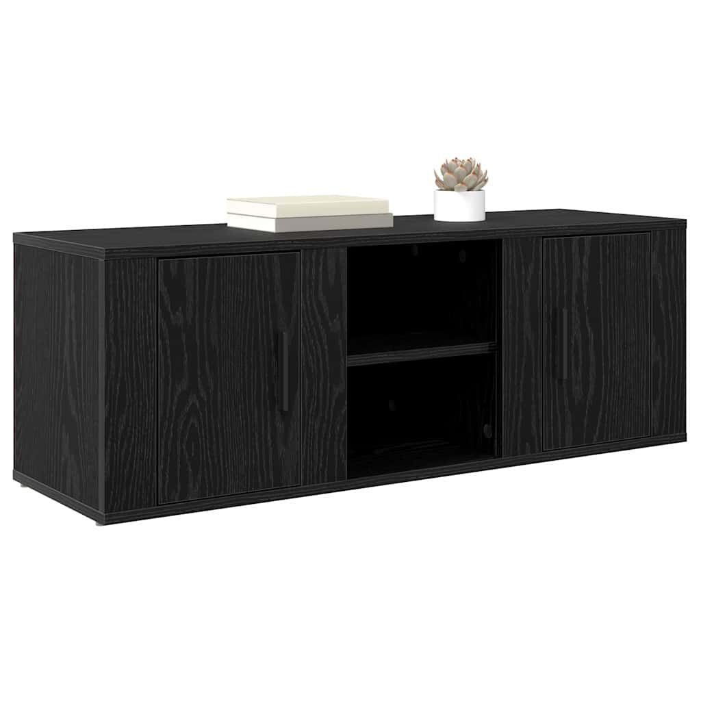 Moderne TV-kast Zwart Eiken - 100x31,5x35cm (53% Korting)