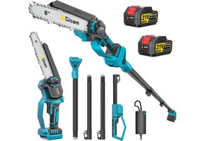 Gisam Accu Kettingzaag & Snoeischaar met 4.2m Bereik - 30% Korting