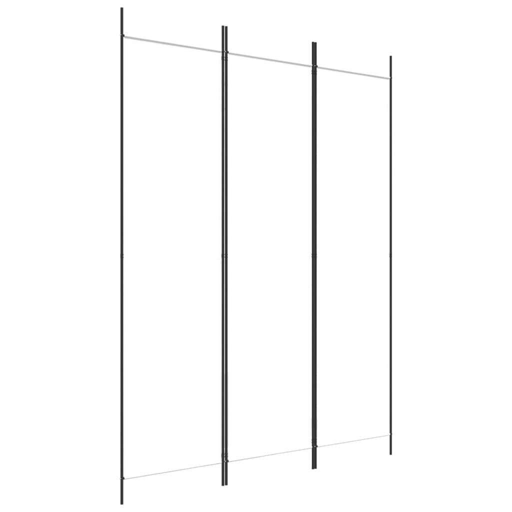 Kamerscherm 3 Panelen 150x200 cm Stof Wit - 33% Korting