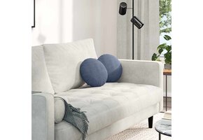 vidaXL Zitkussens Blauw Ø 30 cm Katoen - 59% Korting