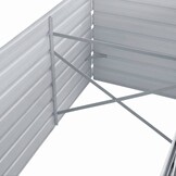 vidaXL Plantenbak verhoogd 320x80x77 cm gegalvaniseerd staal grijs