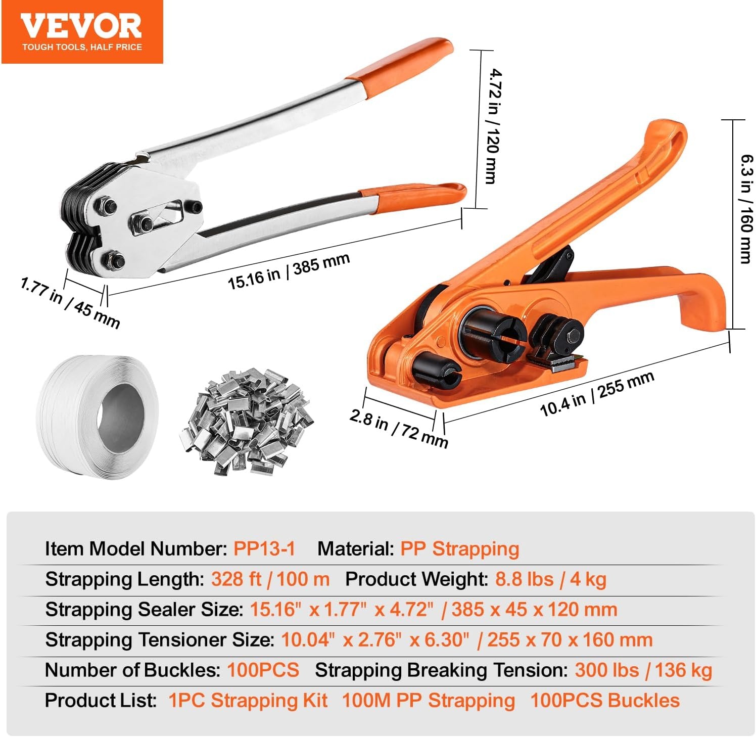 VEVOR Omsnoeringsset met Spanner & Sealer - 33% Korting