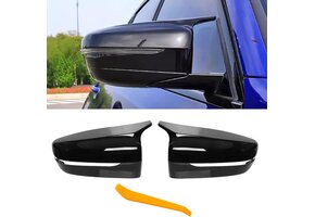 Glans Zwarte Spiegelkappen Links & Rechts - BMW 2, 3, 4, 5, 7, 8 Serie (29% Korting)