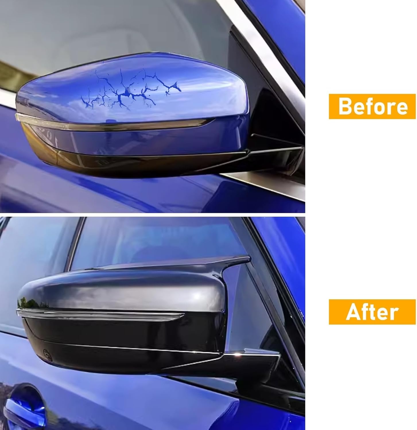 Glans Zwarte Spiegelkappen Links & Rechts - BMW 2, 3, 4, 5, 7, 8 Serie (29% Korting)