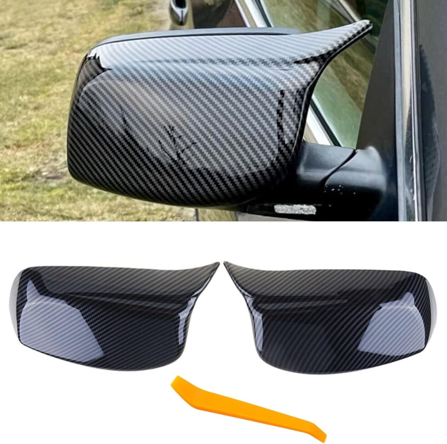 Glans Zwarte Spiegelkappen Links & Rechts - BMW 2, 3, 4, 5, 7, 8 Serie (29% Korting)