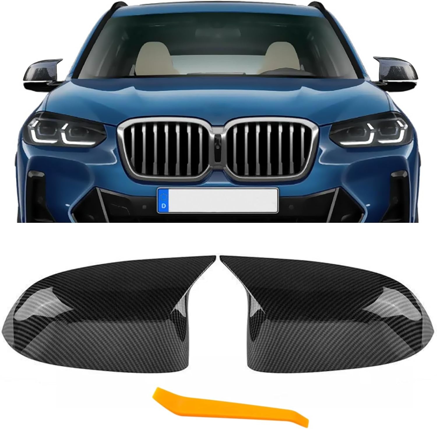 Glans Zwarte Spiegelkappen Links & Rechts - BMW 2, 3, 4, 5, 7, 8 Serie (29% Korting)