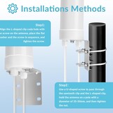 5G LTE Buiten MIMO Antenne 12 dBi met Adapters - 29% Korting!