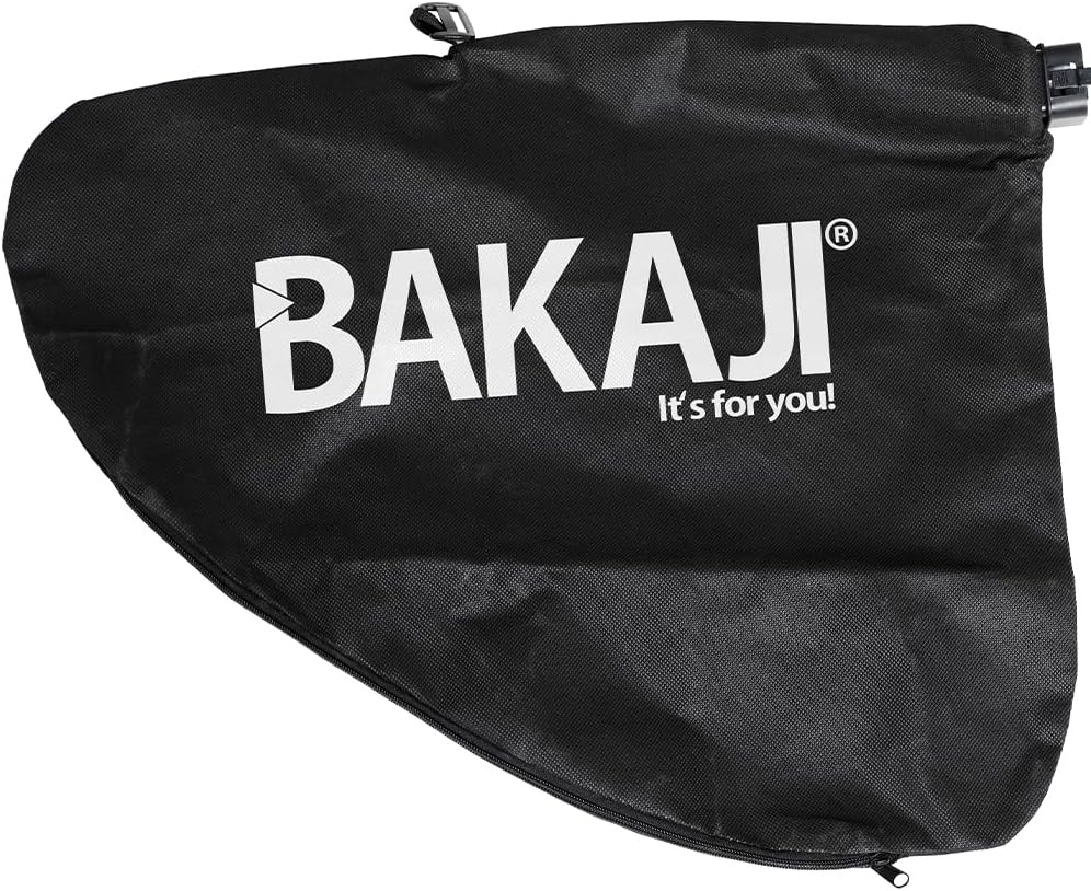 Elektrische bladzuiger voor de tuin, 3-in-1, bladblazer en bladblazer, vermogen 3000 W, met opvangbak 45 l, schouderriem voor onderhoud buiten (met donkergroene draad) - Maat Con Filo Verde Scuro