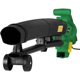 Elektrische bladzuiger voor de tuin, 3-in-1, bladblazer en bladblazer, vermogen 3000 W, met opvangbak 45 l, schouderriem voor onderhoud buiten (met donkergroene draad) - Maat Con Filo Verde Scuro