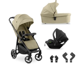 Hauck Shop N Care Trio Set Olive - 3-in-1 Kinderwagen met Reiswieg en Autostoeltje