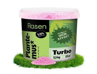 PLANTEMUS Rasendünger Turbo Effekt für 175 m² Ultrasoluble Mikrokristalle | Intensives Grün 7-9 Tage | Stickstoffreich - Deutsche Technologie 5.5 KG