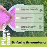 PLANTEMUS Rasendünger Turbo Effekt für 175 m² Ultrasoluble Mikrokristalle | Intensives Grün 7-9 Tage | Stickstoffreich - Deutsche Technologie 5.5 KG