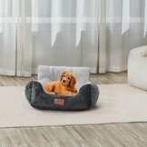 VEVOR Hondenautostoeltje, hondenverhoger voor auto met hoge rug, een opbergzak, clip-on veiligheidsriem, PP-katoenen vulling, hondenautobed voor kleine honden tot 20 pond, donkergrijs