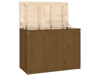 vidaXL Wasmand 88,5x44x66 cm massief grenenhout honingbruin