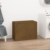 vidaXL Wasmand 88,5x44x66 cm massief grenenhout honingbruin