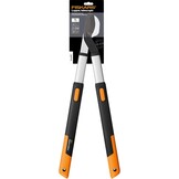 Fiskars Telescopische takkenschaar, bypass-takkenschaar voor jong hout, antikleeflaag, gehard precisiestaal, lengte handgrepen: 66 - 90 cm, zwart/oranje, SmartFit, L86, 1013564