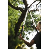 Fiskars Telescopische takkenschaar, bypass-takkenschaar voor jong hout, antikleeflaag, gehard precisiestaal, lengte handgrepen: 66 - 90 cm, zwart/oranje, SmartFit, L86, 1013564