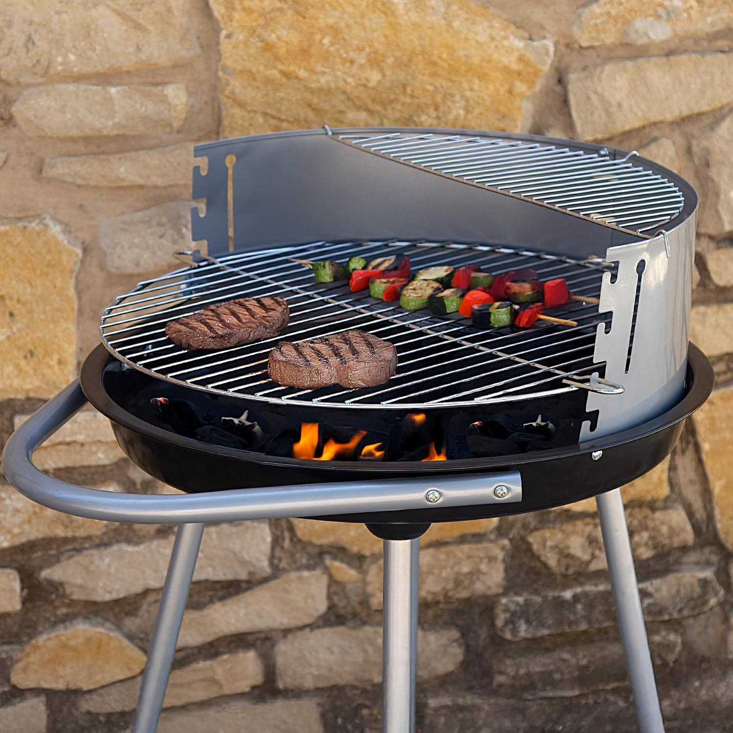 AKTIVE 52972 - Draagbare ronde grill