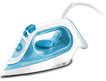 Braun TexStyle stoomstrijkijzer, strijkzool in twee richtingen, 3D SuperCeramic, verschillende kleuren, 170 gr/min, blauw