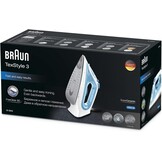 Braun TexStyle stoomstrijkijzer, strijkzool in twee richtingen, 3D SuperCeramic, verschillende kleuren, 170 gr/min, blauw